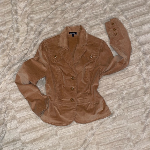 Vintage Y2K Women's Brown Corduroy Jacket - Picture 3 of 16